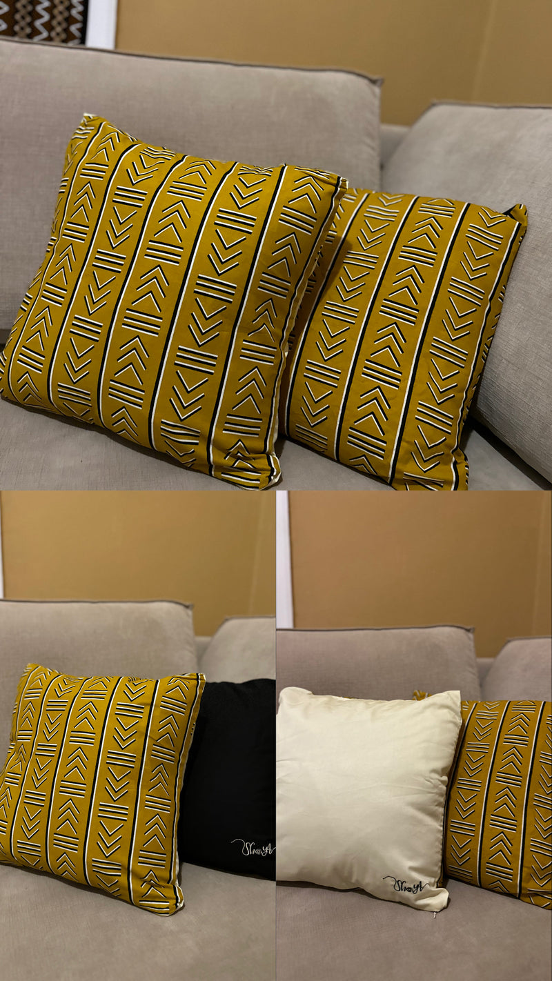 African YELLOW pillow cover