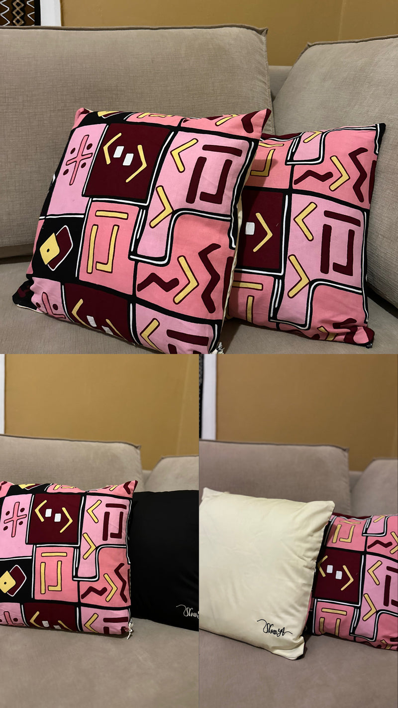 African PINK pillow cover