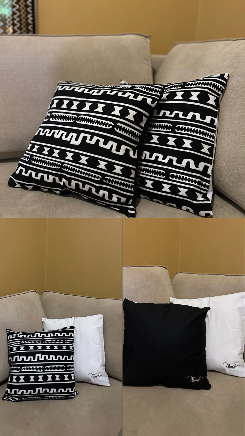 African BLACK&WHITE pillow cover