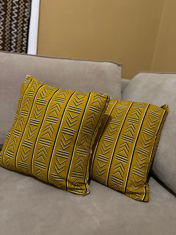 African YELLOW pillow cover