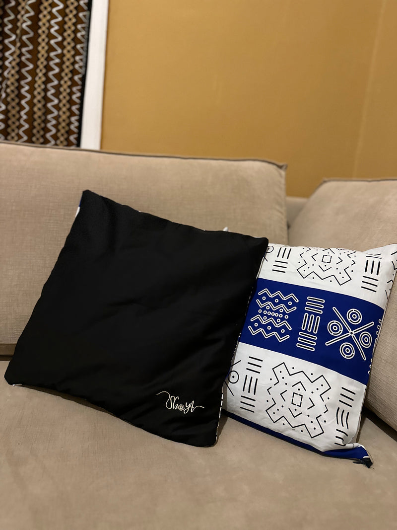 African BLUE&WHITE pillow cover