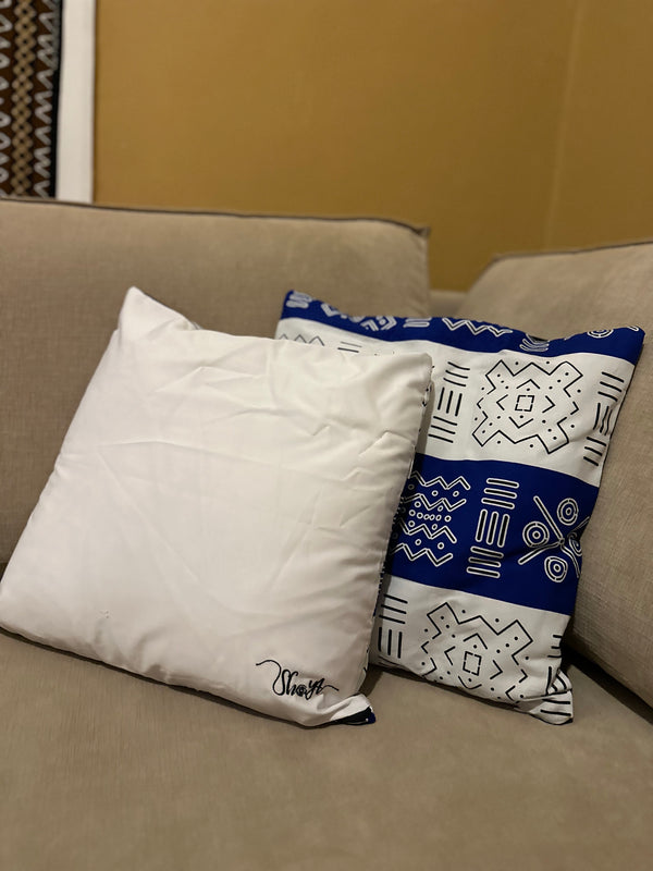 African BLUE&WHITE pillow cover