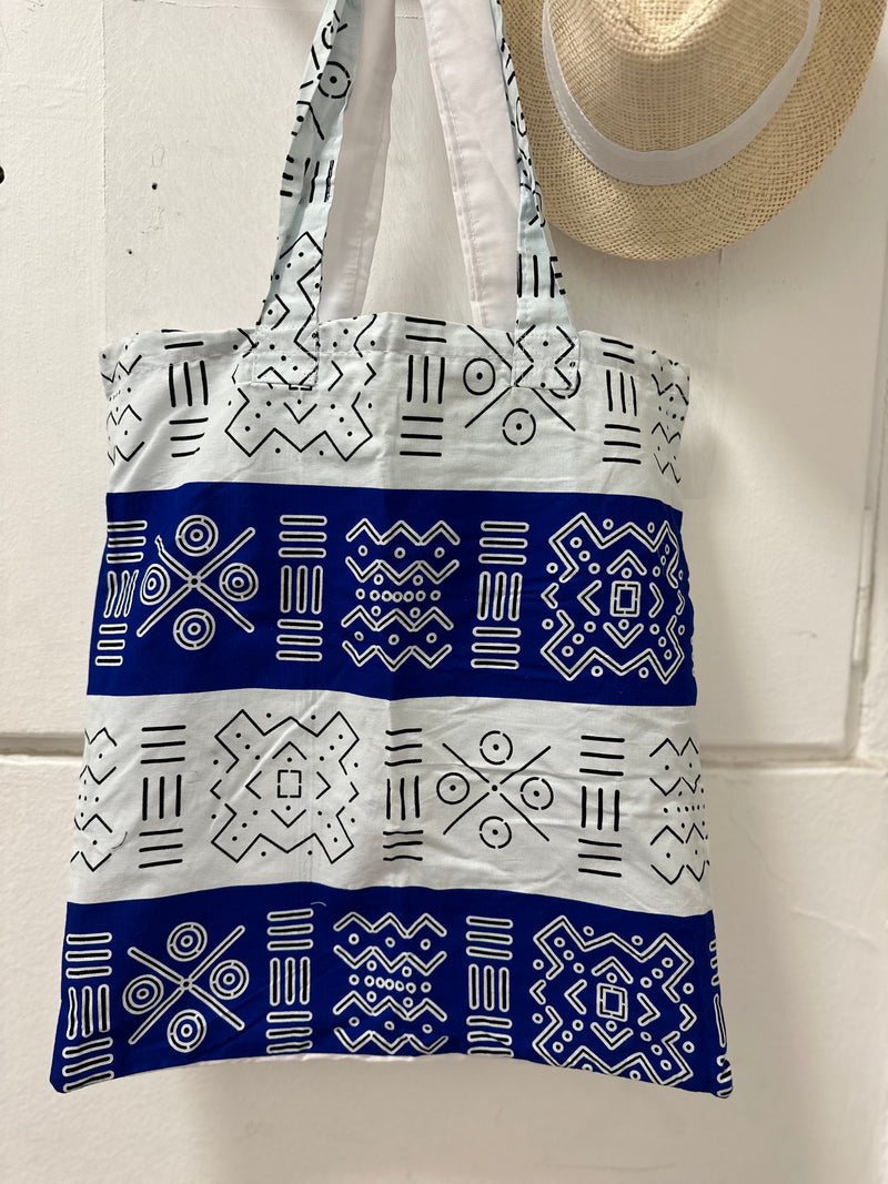 African BLUE&WHITE bag